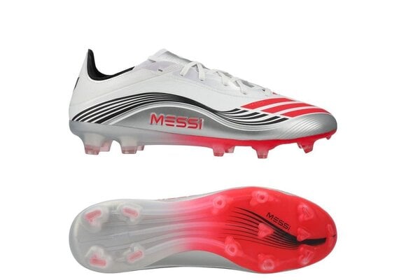 adidas F50 PRO Messi Presti10 FG / MG - White/Lucid Red/Silver Metallic