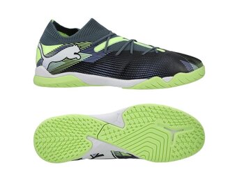 Puma Future 7 Match IT Indoor Shoes - Grey Skies/White/Fizzy Apple