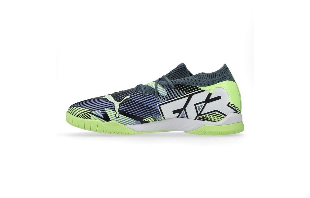Puma Future 7 Match IT Indoor Shoes - Grey Skies/White/Fizzy Apple