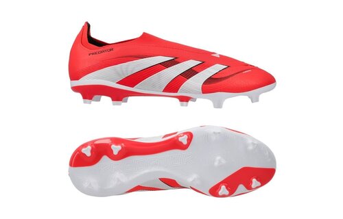 adidas Predator 25 League LL Laceless FG Pure Victory Pack -Lucid Red/White/Black