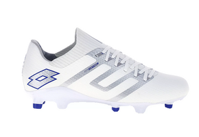 Lotto Maestro 300 VI FG Soccer Shoes - White/Blue/Silver