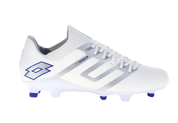Lotto Maestro 300 VI FG Soccer Shoes - White/Blue/Silver