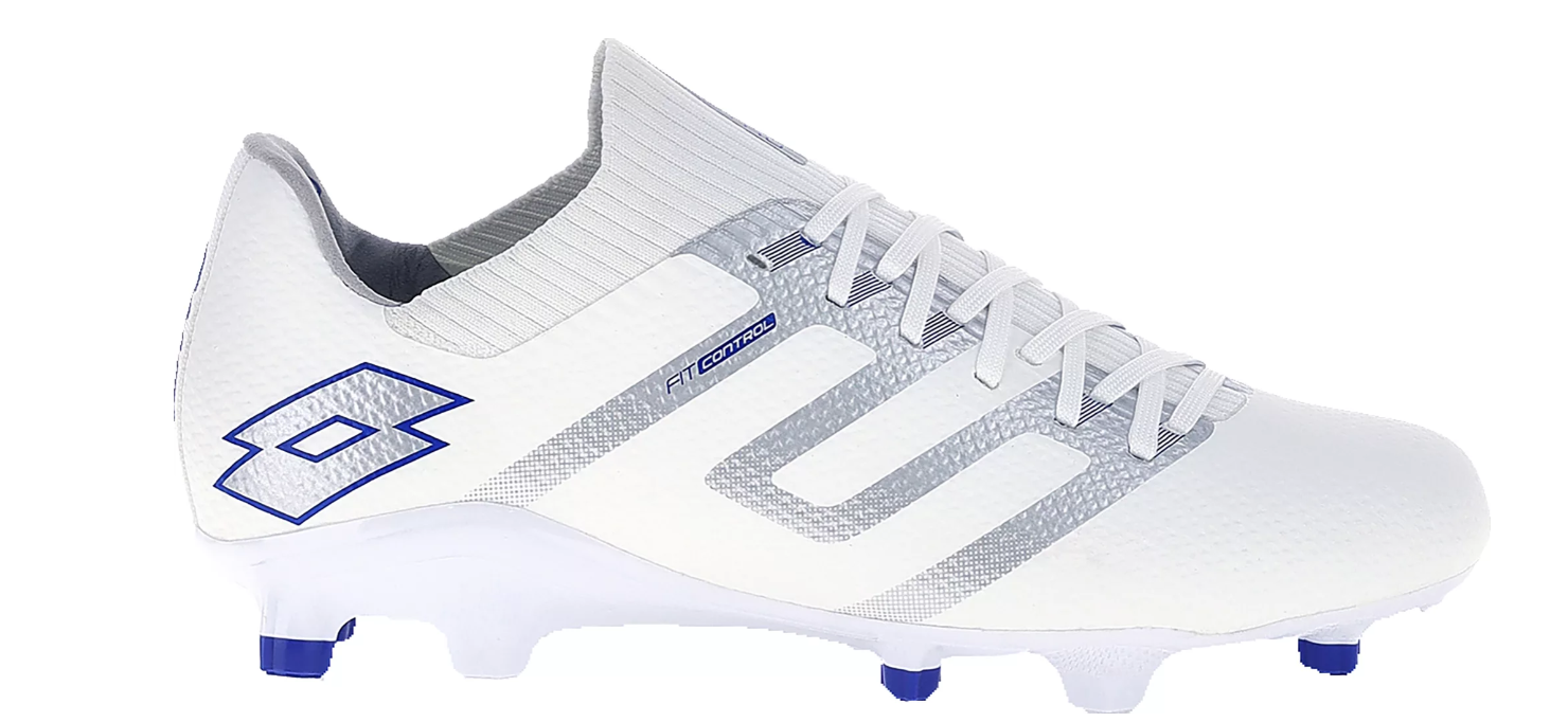 Lotto Maestro 300 VI FG Soccer Shoes - White/Blue/Silver