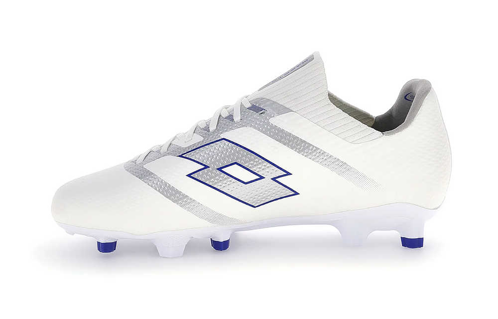 Lotto Maestro 300 VI FG Soccer Shoes - White/Blue/Silver