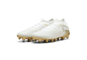 Puma Future 9 Match FG/AG Soccer Shoes - White/Metallic Gold/Black