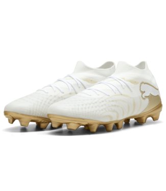 Puma Puma Future 9 Match FG/AG Soccer Shoes - White/Metallic Gold/Black