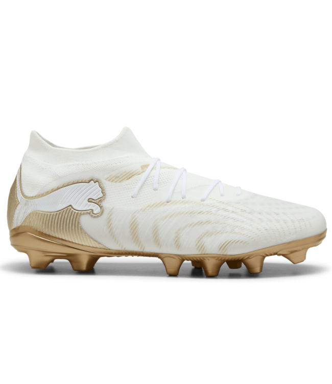 Puma Puma Future 9 Match FG/AG Soccer Shoes - White/Metallic Gold/Black