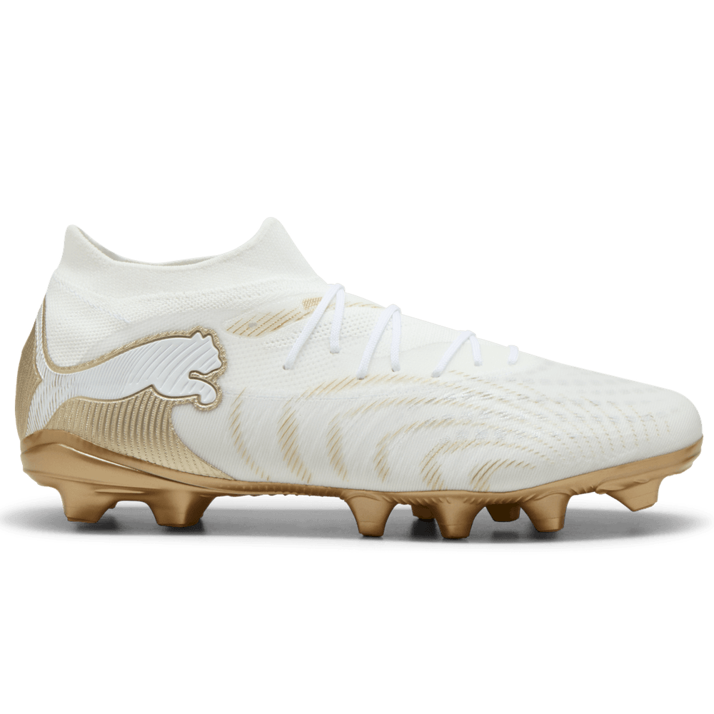 Puma Future 9 Match FG/AG Soccer Shoes - White/Metallic Gold/Black