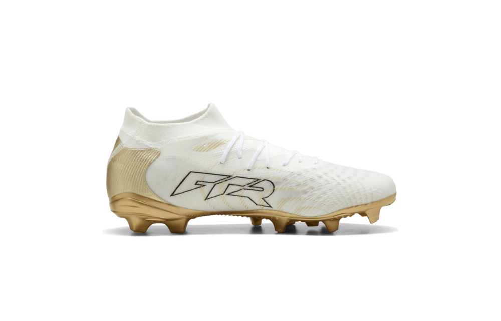 Puma Future 9 Match FG/AG Soccer Shoes - White/Metallic Gold/Black