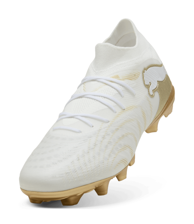 Puma Puma Future 9 Match FG/AG Soccer Shoes - White/Metallic Gold/Black