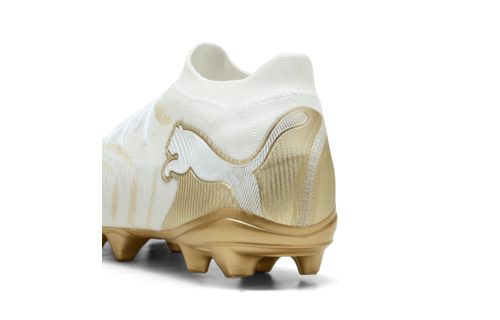 Puma Future 9 Match FG/AG Soccer Shoes - White/Metallic Gold/Black