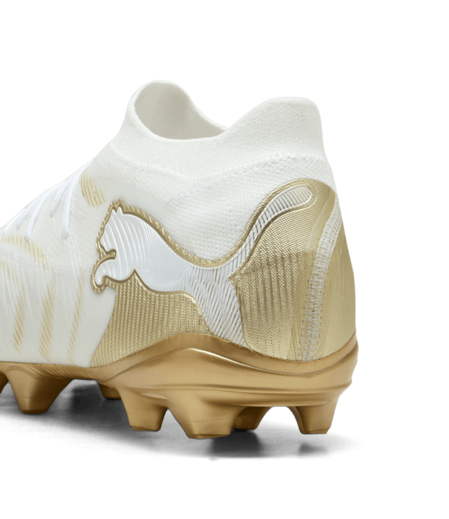 Puma Puma Future 9 Match FG/AG Soccer Shoes - White/Metallic Gold/Black