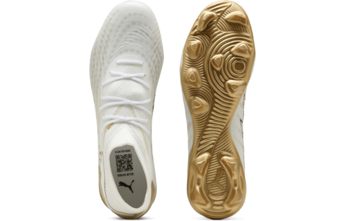 Puma Future 9 Match FG/AG Soccer Shoes - White/Metallic Gold/Black