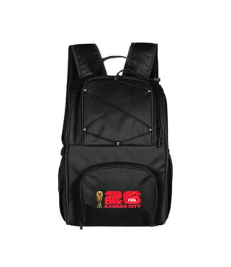 Logo Brands FIFA World Cup 26 Kansas City 24 Can Flex Cooler Backpack - Black