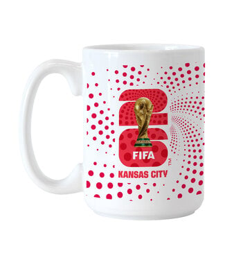 Logo Brands FIFA World Cup 26 - Kansas City 15 oz Sublimated Mug - White