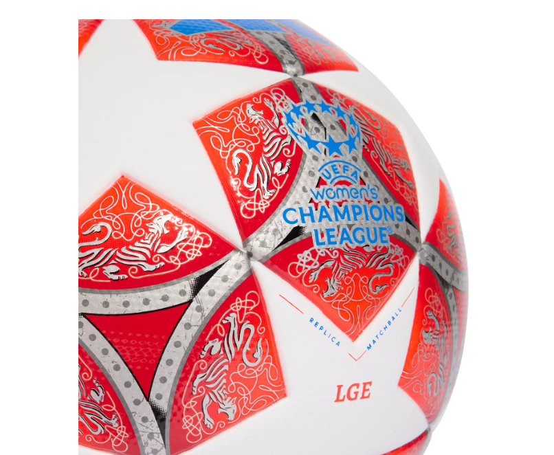 adidas Womens UCL Champions League 2025 - 26 FIFA Quality Ball - White/Scarlett/Blue