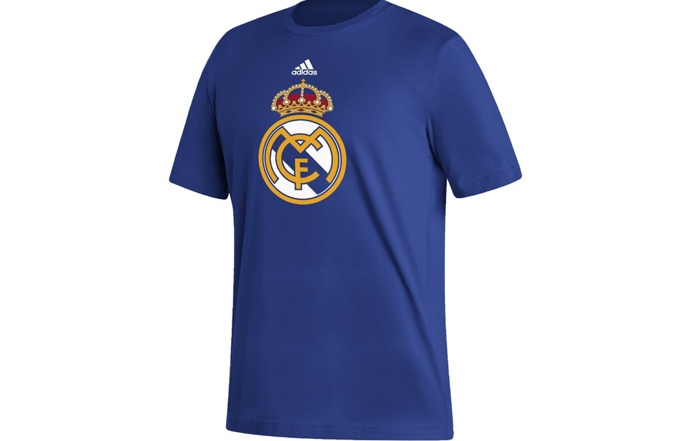 adidas Real Madrid 2024 - 25 Big Badge Fan Tee Shirt- Royal Blue