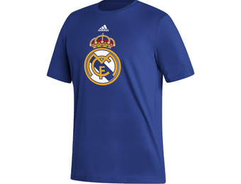 adidas Real Madrid 2024 - 25 Big Badge Fan Tee Shirt- Royal Blue