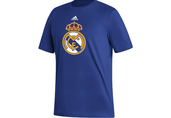 adidas Real Madrid 2024 - 25 Big Badge Fan Tee Shirt- Royal Blue