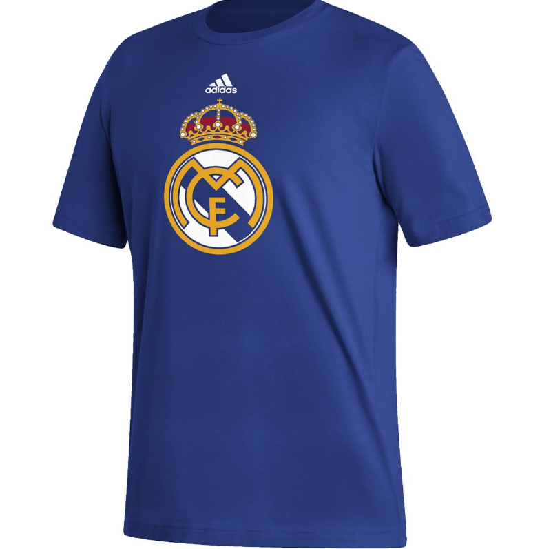 adidas Real Madrid 2024 - 25 Big Badge Fan Tee Shirt- Royal Blue