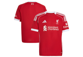 adidas Liverpool FC 2025 - 26 Youth Home Jersey - Strawberry Red
