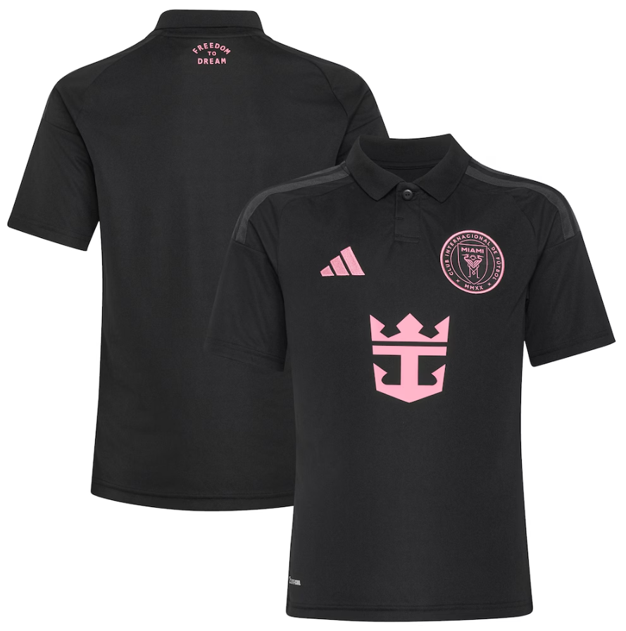 adidas Youth Inter Miami 2026 - 27 Away Jersey - Black/Bliss Pink