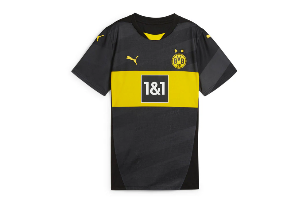 Puma BVB Borussia Dortmund 2024 - 25 Away Soccer Jersey - Black/Faster Yellow