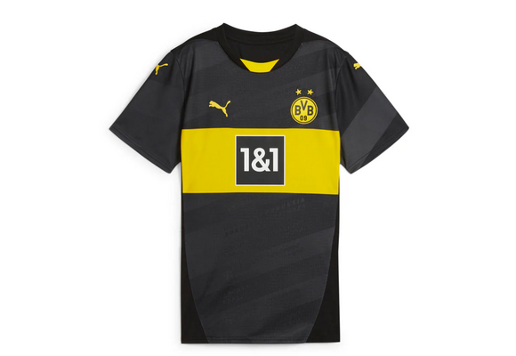 Puma BVB Borussia Dortmund 2024 - 25 Away Soccer Jersey - Black/Faster Yellow