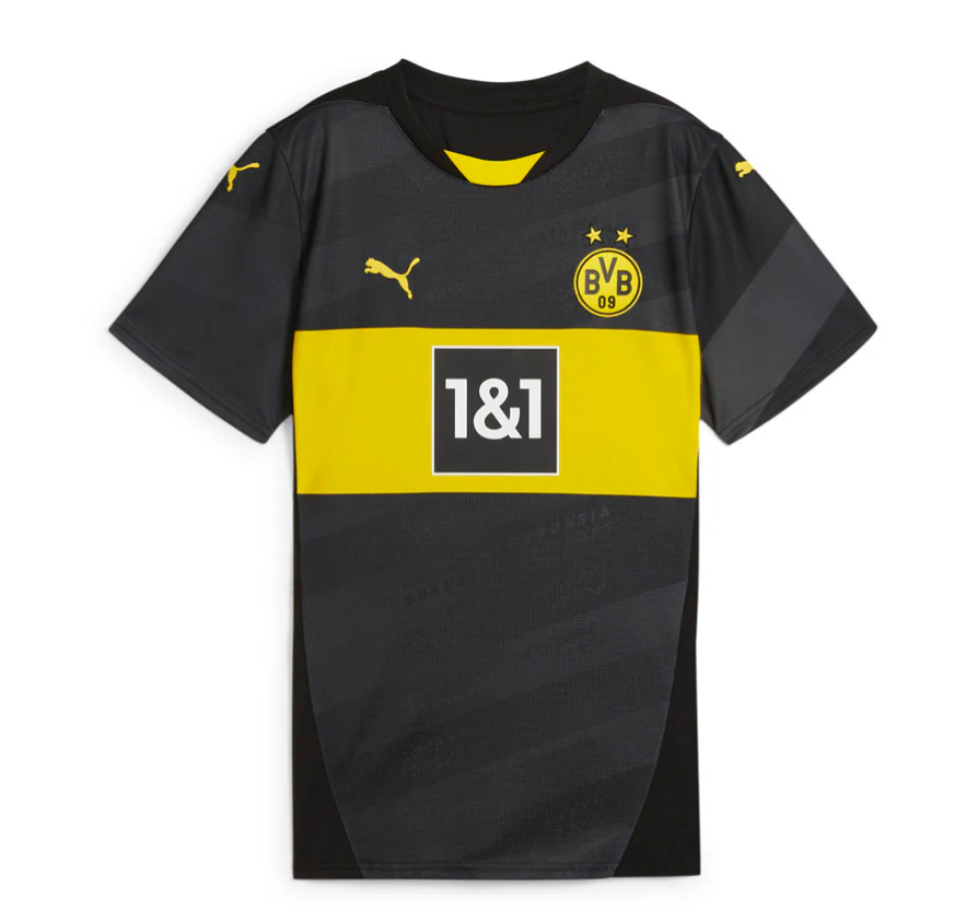 Puma BVB Borussia Dortmund 2024 - 25 Away Soccer Jersey - Black/Faster Yellow