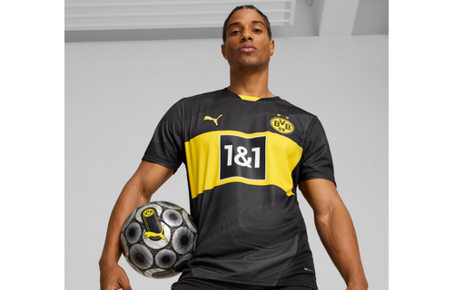 Puma BVB Borussia Dortmund 2024 - 25 Away Soccer Jersey - Black/Faster Yellow