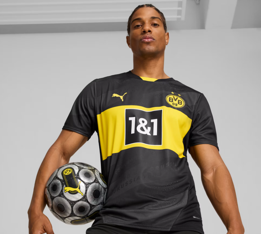 Puma BVB Borussia Dortmund 2024 - 25 Away Soccer Jersey - Black/Faster Yellow