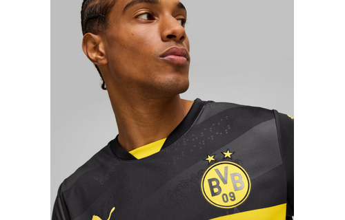 Puma BVB Borussia Dortmund 2024 - 25 Away Soccer Jersey - Black/Faster Yellow