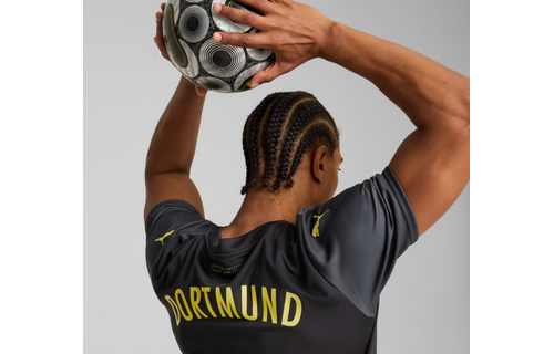 Puma BVB Borussia Dortmund 2024 - 25 Away Soccer Jersey - Black/Faster Yellow