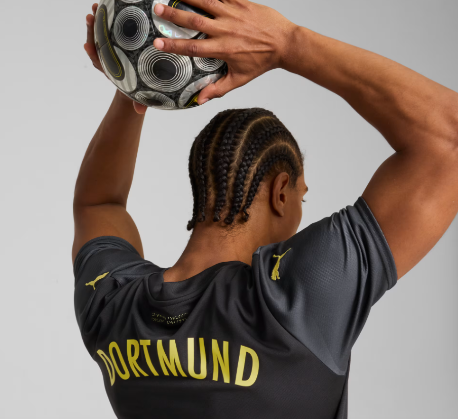 Puma BVB Borussia Dortmund 2024 - 25 Away Soccer Jersey - Black/Faster Yellow