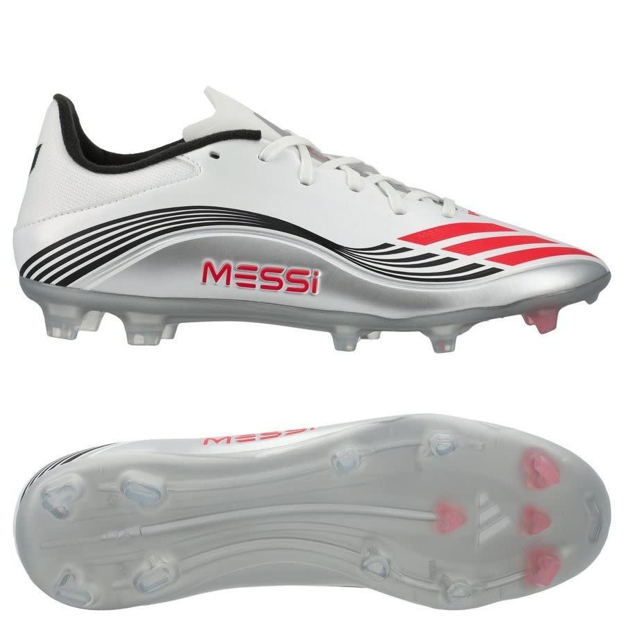 adidas F50 League Messi Presti10 FG / MG - White/Lucid Red/Silver Metallic