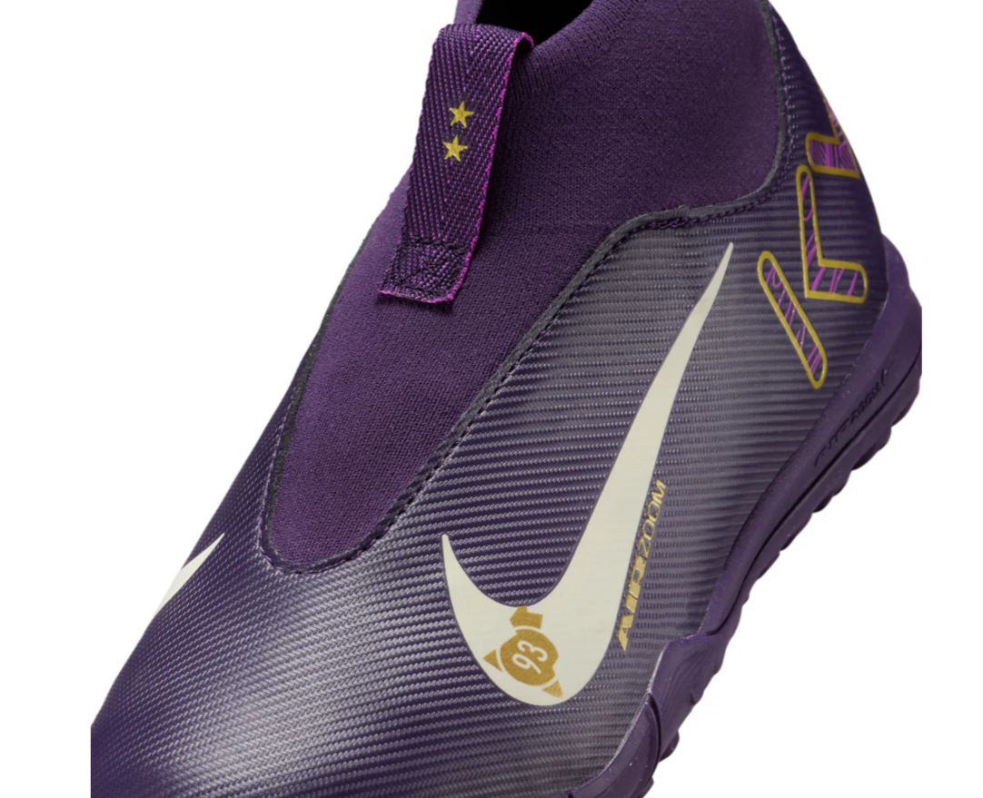 Nike Jr Zoom Mercurial Superfly 10 Academy KM Mbappe TF Turf Shoes - Grand Purple/Pale Ivory