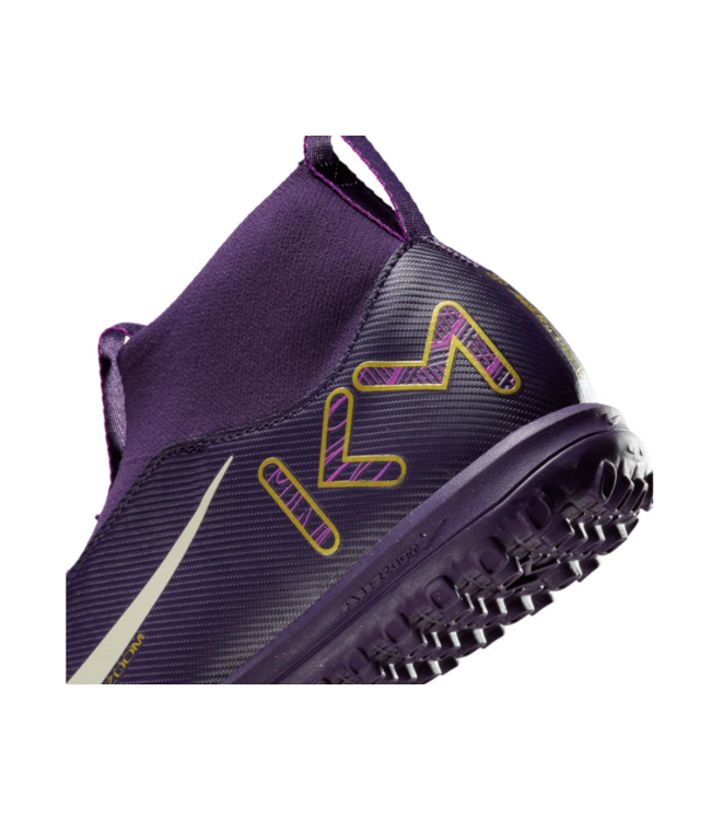 Nike Nike Jr Zoom Mercurial Superfly 10 Academy KM Mbappe TF Turf Shoes - Grand Purple/Pale Ivory