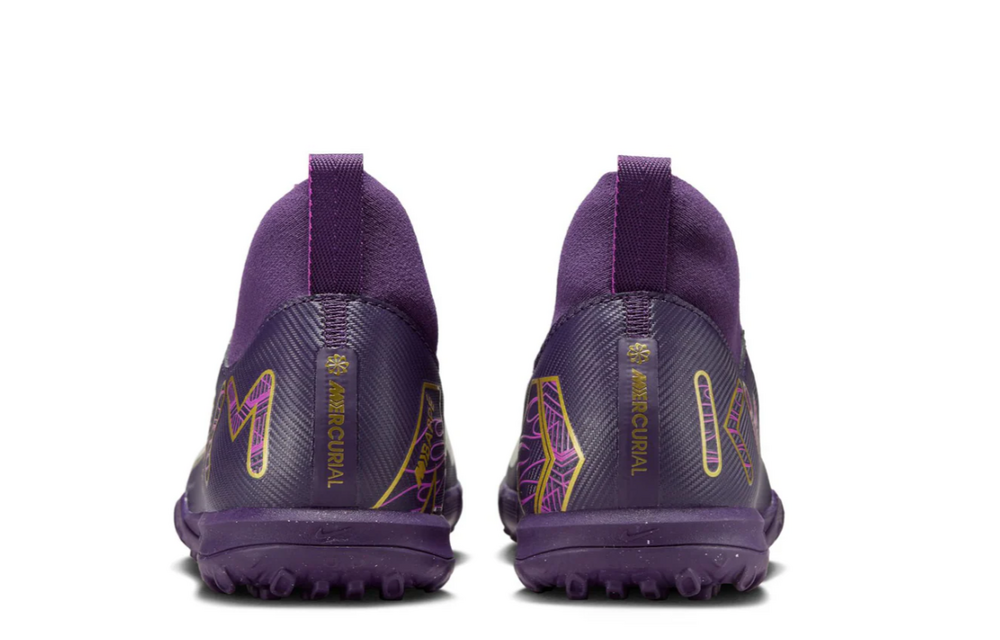 Nike Jr Zoom Mercurial Superfly 10 Academy KM Mbappe TF Turf Shoes - Grand Purple/Pale Ivory