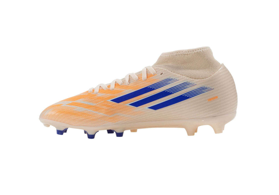 adidas Womens F50 Sparkfusion  Club Mid FG / MG - Bliss Orange/Lucid Blue/Beam Orange