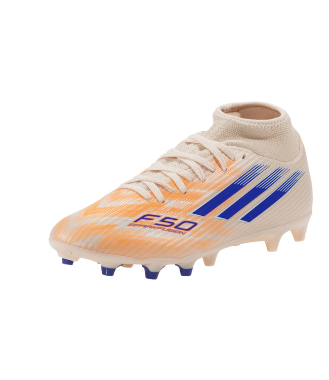 adidas adidas Womens F50 Sparkfusion  Club Mid FG / MG - Bliss Orange/Lucid Blue/Beam Orange