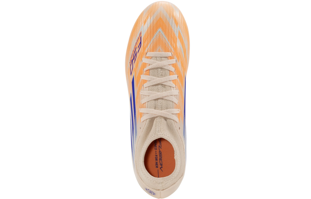 adidas Womens F50 Sparkfusion  Club Mid FG / MG - Bliss Orange/Lucid Blue/Beam Orange