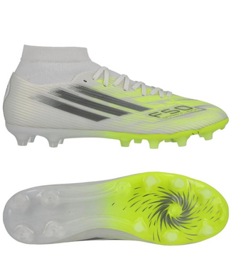 adidas adidas Womens F50 Sparkfusion League Mid FG / MG - White/Iron Metallic/Hi-Res Yellow