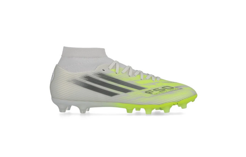 adidas Womens F50 Sparkfusion League Mid FG / MG - White/Iron Metallic/Hi-Res Yellow