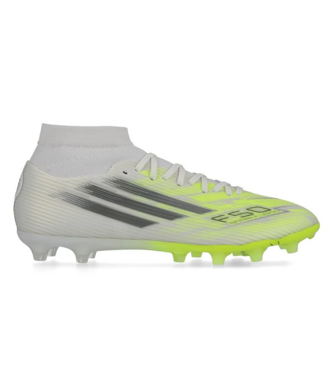 adidas adidas Womens F50 Sparkfusion League Mid FG / MG - White/Iron Metallic/Hi-Res Yellow
