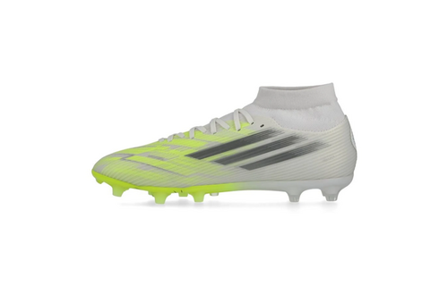 adidas Womens F50 Sparkfusion League Mid FG / MG - White/Iron Metallic/Hi-Res Yellow