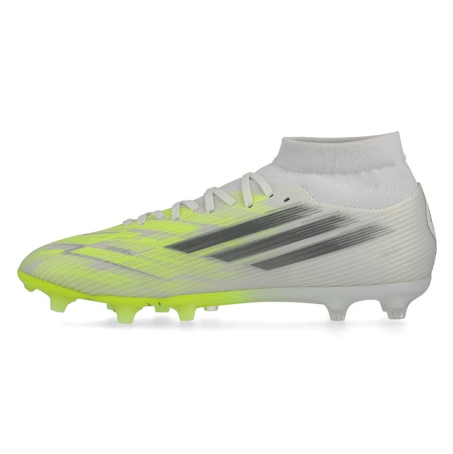 adidas Womens F50 Sparkfusion League Mid FG / MG - White/Iron Metallic/Hi-Res Yellow