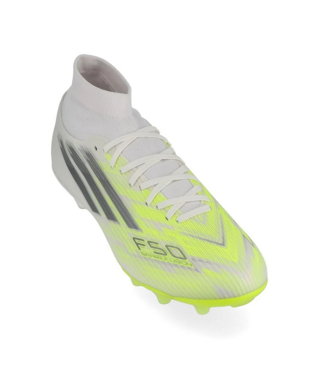 adidas adidas Womens F50 Sparkfusion League Mid FG / MG - White/Iron Metallic/Hi-Res Yellow