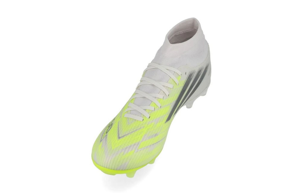 adidas Womens F50 Sparkfusion League Mid FG / MG - White/Iron Metallic/Hi-Res Yellow