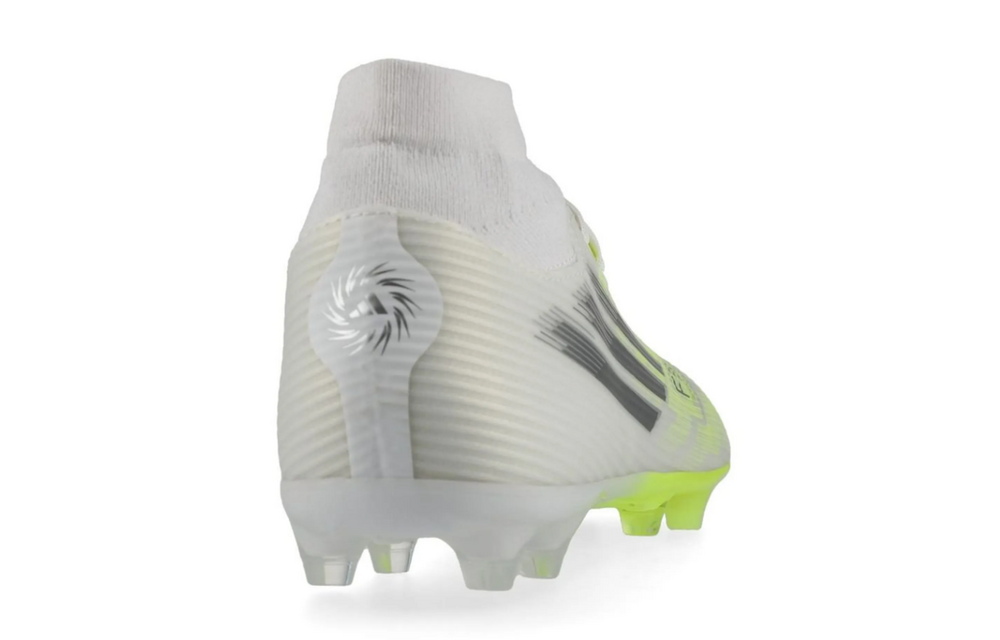 adidas Womens F50 Sparkfusion League Mid FG / MG - White/Iron Metallic/Hi-Res Yellow
