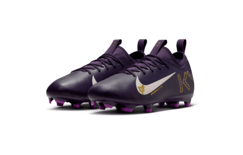 Nike Jr Zoom Mercurial Vapor 16 KM Mbappe Academy FG Cleats - Grand Purple/Pale Ivory